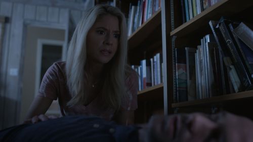 Brittany Underwood and Jacob Taylor in The Killer in My Backyard (2021)