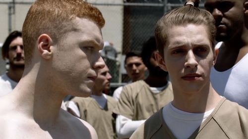 Cameron Monaghan and Dino Petrera In Shameless.