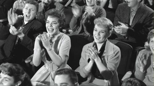 Judy Nugent and Sandy Stewart in Go, Johnny, Go! (1959)