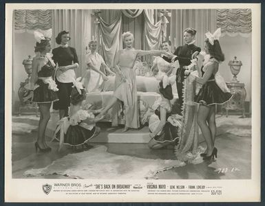 Phyllis Coates, Jacqueline deWit, Virginia Gibson, Virginia Mayo, Bonnie Lou Williams, and Patrice Wymore in She's Back 