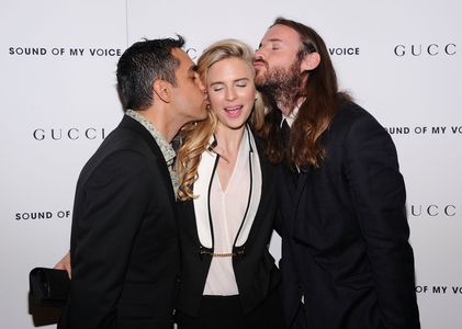 Brit Marling, Zal Batmanglij, and Mike Cahill at an event for Sound of My Voice (2011)