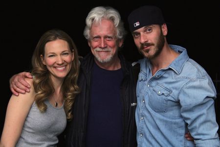 On set of Tell Me Your Name with actors Heather DeVan and Bruce Davison and director Jason DeVan