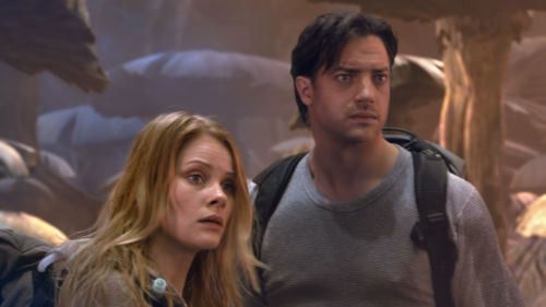 Brendan Fraser and Aníta Briem in Journey to the Center of the Earth (2008)
