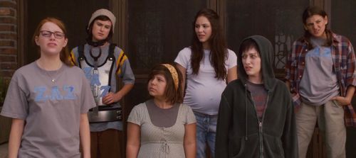 Rumer Willis, Kat Dennings, Dana Goodman, Emma Stone, Katharine McPhee, and Kimberly Makkouk in The House Bunny (2008)