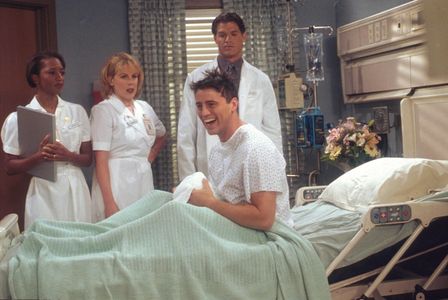 Matt LeBlanc, Cynthia Graham, Renee Rogers, and Eric Rutherford in Friends (1994)
