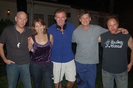 With the great cast of THE MESS. From l to r, Tim Powell, Elizabeth Fendrick, (Art D.),Rus Blackwell & Alan Lilly.