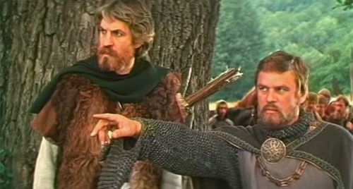 Romualds Ancans and Boris Khmelnitskiy in The Ballad of the Valiant Knight Ivanhoe (1983)