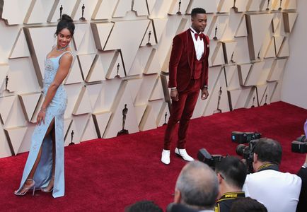 Stephan James and Laura Harrier at an event for The Oscars (2019)