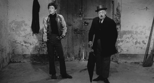 Ninetto Davoli and Totò in The Hawks and the Sparrows (1966)