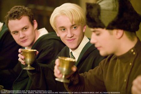 Tom Felton, Josh Herdman, and Stanislav Yanevski in Harry Potter and the Goblet of Fire (2005)
