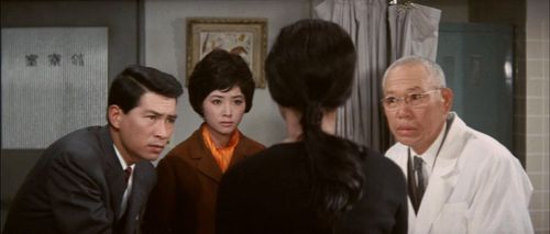 Yuriko Hoshi, Yôsuke Natsuki, Takashi Shimura, and Akiko Wakabayashi in Ghidorah, the Three-Headed Monster (1964)