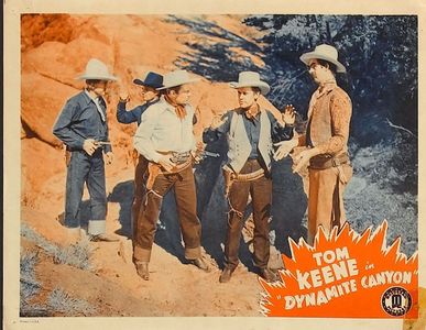 Gene Alsace, Slim Andrews, Tom London, Tom Keene, and Stanley Price in Dynamite Canyon (1941)