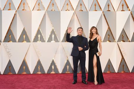 Sylvester Stallone and Jennifer Flavin at an event for The Oscars (2016)