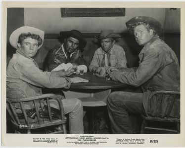 Dee Pollock, John Saxon, Ray Stricklyn, and Roger Torrey in The Plunderers (1960)