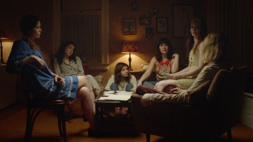 Sarah Ramos, Sarah Steele, Chloë Levine, Cait Cortelyou, Megan Channell and Cody Horn in Ask for Jane