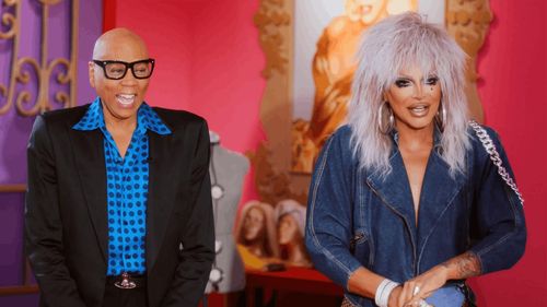 RuPaul and David Petruschin in RuPaul's Drag Race Down Under (2021)