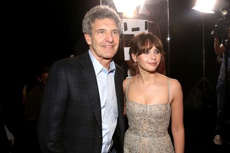 Alan F. Horn and Felicity Jones at an event for Rogue One: A Star Wars Story (2016)
