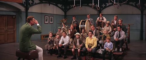 Ron Howard, Timmy Everett, and Robert Preston in The Music Man (1962)