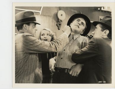 Ernie Adams, Larry J. Blake, Bernadene Hayes, and Frank Melton in Trouble at Midnight (1937)