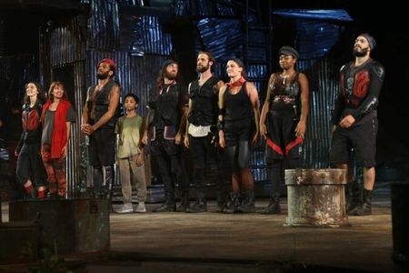Gregory Connors and the cast of The Public's Coriolanus