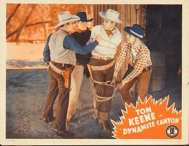 Gene Alsace, Kenne Duncan, Tom Keene, and Stanley Price in Dynamite Canyon (1941)