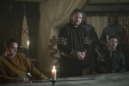 Jonathan Rhys Meyers, Moe Dunford, and Ferdia Walsh-Peelo in Vikings (2013)