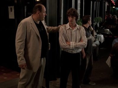 James Gandolfini, Robert Iler, and Will Janowitz in The Sopranos (1999)