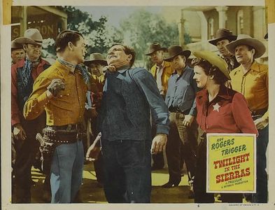 Roy Rogers, Bob Burns, Art Dillard, Dale Evans, Cactus Mack, and George Meeker in Twilight in the Sierras (1950)