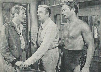 Lex Barker, Albert Dekker, and Charles Drake in Tarzan's Magic Fountain (1949)