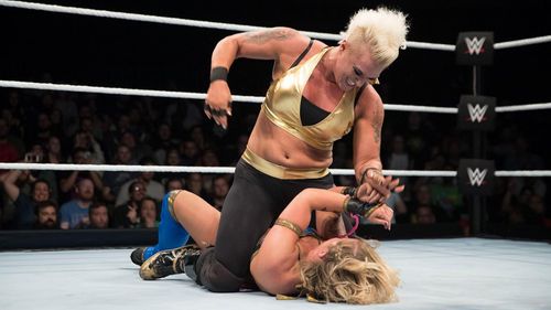 Jazzy Gabert and Kimberly Frankele in WWE: Mae Young Classic Women Tournament (2017)
