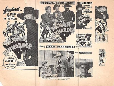 Tex Harding, Edward Howard, Nanette Parks, Charles Starrett, and Forrest Taylor in Texas Panhandle (1945)
