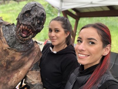 BTS from Water's Edge with monster make-up artists Faina Rudshteyn and Brittany Turpen