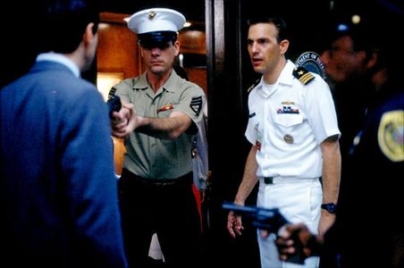 Kevin Costner and Scott Freeman in No Way Out (1987)