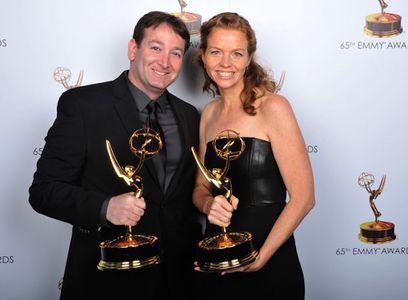 David Rogers and Claire Scanlon at an event for 2013 Primetime Creative Arts Emmy Awards (2013)