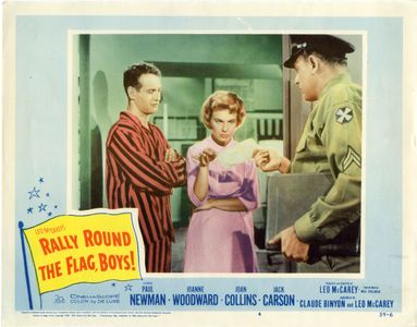 Paul Newman, Tom Gilson, and Joanne Woodward in Rally 'Round the Flag, Boys! (1958)