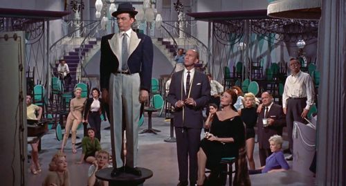 Rita Hayworth, Frank Sinatra, Kim Novak, Hank Henry, Bek Nelson, Barbara Nichols, and Bobby Sherwood in Pal Joey (1957)