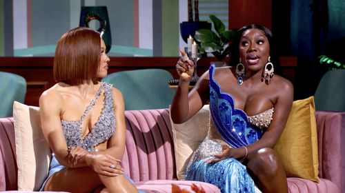 Ashley Darby and Wendy Osefo in The Real Housewives of Potomac: Reunion Part 3 (2023)