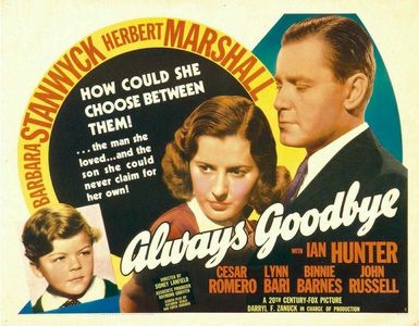 Barbara Stanwyck, Herbert Marshall, and Johnny Russell in Always Goodbye (1938)