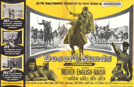 Marla English, Ralph Meeker, and J. Carrol Naish in Desert Sands (1955)