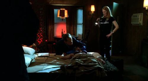 Marg Helgenberger and David Berman in CSI: Crime Scene Investigation (2000)
