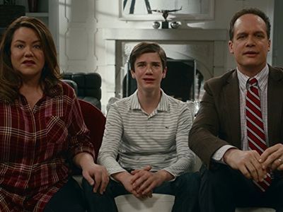 Diedrich Bader, Katy Mixon, and Daniel DiMaggio in American Housewife (2016)