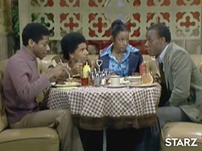 Ralph Carter, Moses Gunn, BernNadette Stanis, and Jimmie 'JJ' Walker in Good Times (1974)