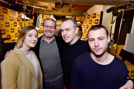 John Crowley, Saoirse Ronan, Emory Cohen, and Keith Simanton at an event for The IMDb Studio at Sundance (2015)