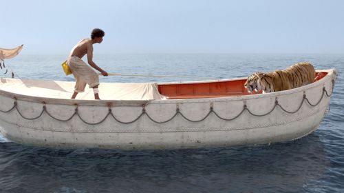 Forrest Harding and Suraj Sharma in Life of Pi (2012)