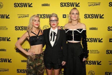 Kathleen Robertson, Diane Kruger, and Kiernan Shipka at an event for Swimming with Sharks (2022)