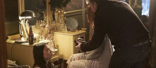 Mylène Farmer, Pascal Laugier, and Crystal Reed in Incident in a Ghostland (2018)