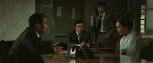 Yoshio Inaba, Kensaku Morita, and Tetsurô Tanba in The Castle of Sand (1974)
