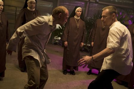 Ben Daniels and Chris Clowers in The Exorcist (2016)
