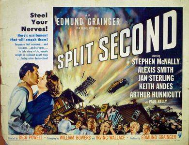 Stephen McNally and Alexis Smith in Split Second (1953)