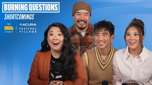 Ally Maki, Randall Park, Justin H. Min, and Sherry Cola in Burning Questions: Burning Questions with 'Shortcomings' (202